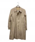 Aquascutumアクアスキュータム）の古着「比翼ステンカラーコート」｜ベージュ