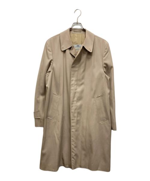 Aquascutum（アクアスキュータム）Aquascutum (アクアスキュータム) 比翼ステンカラーコート ベージュ サイズ:不明（実寸参照）の古着・服飾アイテム