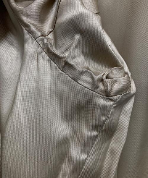 Aquascutum（アクアスキュータム）Aquascutum (アクアスキュータム) 比翼ステンカラーコート ベージュ サイズ:不明（実寸参照）の古着・服飾アイテム