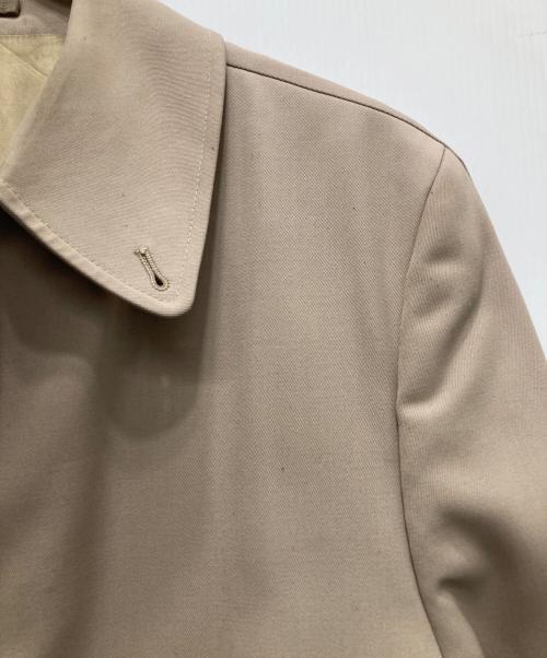 Aquascutum（アクアスキュータム）Aquascutum (アクアスキュータム) 比翼ステンカラーコート ベージュ サイズ:不明（実寸参照）の古着・服飾アイテム