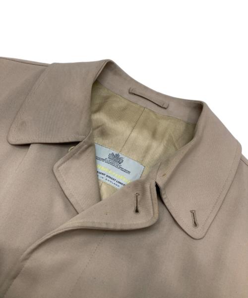 Aquascutum（アクアスキュータム）Aquascutum (アクアスキュータム) 比翼ステンカラーコート ベージュ サイズ:不明（実寸参照）の古着・服飾アイテム