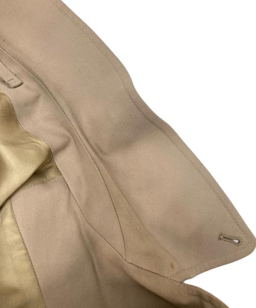 Aquascutum（アクアスキュータム）Aquascutum (アクアスキュータム) 比翼ステンカラーコート ベージュ サイズ:不明（実寸参照）の古着・服飾アイテム