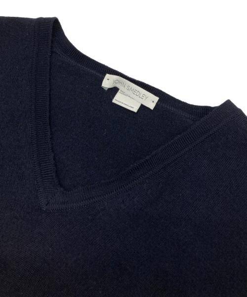 JOHN SMEDLEY（ジョンスメドレー）JOHN SMEDLEY (ジョンスメドレー) Vネックニット ネイビー サイズ:Lの古着・服飾アイテム
