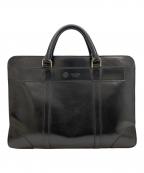 GANZOガンゾ）の古着「レザーブリーフケース」｜ブラック