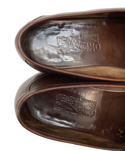 Salvatore Ferragamo（サルヴァトーレ フェラガモ）Salvatore Ferragamo (サルヴァトーレ フェラガモ) ガンチーニローファー ブラウン サイズ:8EEの古着・服飾アイテム