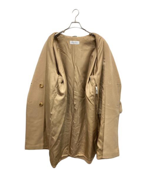 MaxMara（マックスマーラ）MaxMara (マックスマーラ) ウールカシミヤダブルコート ベージュ サイズ:46の古着・服飾アイテム
