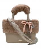 Lily Brownリリーブラウン）の古着「ファーコンビ２WAYトート」｜ピンク