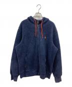 POLO RALPH LAURENポロ・ラルフローレン）の古着「ボアジップフーディ―」｜ネイビー