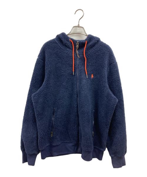 POLO RALPH LAUREN（ポロ・ラルフローレン）POLO RALPH LAUREN (ポロ・ラルフローレン) ボアジップフーディ― ネイビー サイズ:Lの古着・服飾アイテム