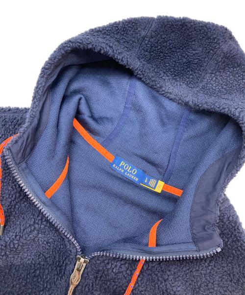 POLO RALPH LAUREN（ポロ・ラルフローレン）POLO RALPH LAUREN (ポロ・ラルフローレン) ボアジップフーディ― ネイビー サイズ:Lの古着・服飾アイテム