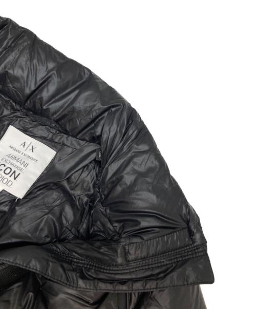 ARMANI EXCHANGE（アルマーニ エクスチェンジ）ARMANI EXCHANGE (アルマーニ エクスチェンジ) ロゴパッチダウンジャケット ブラック サイズ:XSの古着・服飾アイテム