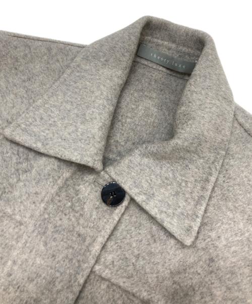 theory luxe（セオリーリュクス）theory luxe (セオリーリュクス) ウールコート ダブルフェイスコート カシミヤ混 グレー サイズ:38の古着・服飾アイテム