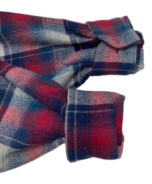 PENDLETON（ペンドルトン）PENDLETON (ペンドルトン) オンブレチェックシャツ レッド×ネイビー サイズ:Mの古着・服飾アイテム