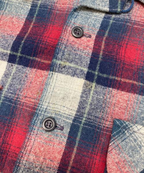 PENDLETON（ペンドルトン）PENDLETON (ペンドルトン) オンブレチェックシャツ レッド×ネイビー サイズ:Mの古着・服飾アイテム