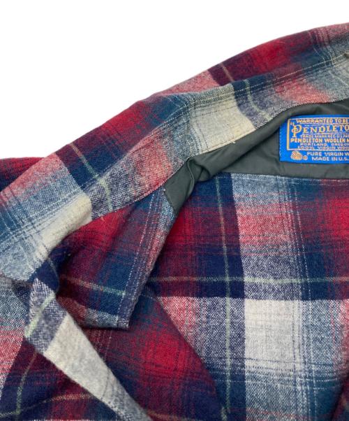 PENDLETON（ペンドルトン）PENDLETON (ペンドルトン) オンブレチェックシャツ レッド×ネイビー サイズ:Mの古着・服飾アイテム