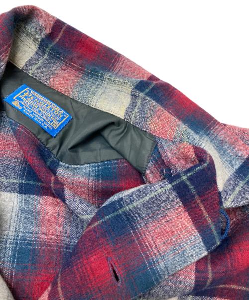 PENDLETON（ペンドルトン）PENDLETON (ペンドルトン) オンブレチェックシャツ レッド×ネイビー サイズ:Mの古着・服飾アイテム