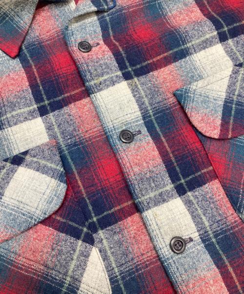 PENDLETON（ペンドルトン）PENDLETON (ペンドルトン) オンブレチェックシャツ レッド×ネイビー サイズ:Mの古着・服飾アイテム