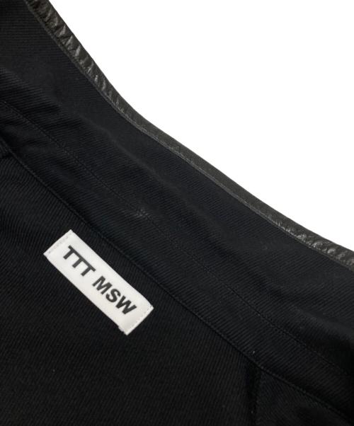 TTT MSW（ティー）TTT MSW (ティー) Wool Leather Piping Jacket ブラック サイズ:Lの古着・服飾アイテム