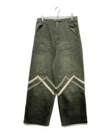 NAMESAKE（ネイムセイク）の古着「MARSELLES WASHED DENIM PANTS」｜グリーン