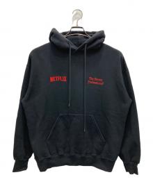 The Ennoy Professional×NETFLIX（ザ エンノイ プロフェッショナル×ネットフリックス）の古着「プルオーバーパーカー」｜ブラック