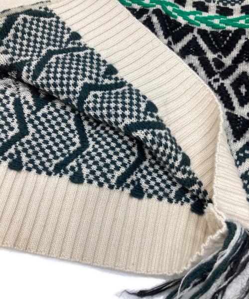 sara mallika（サラマリカ）sara mallika (サラマリカ) 2wayジャガードニット ベージュ サイズ:不明（実寸参照）の古着・服飾アイテム