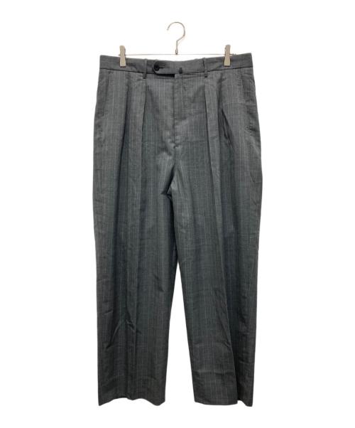 STEVEN ALAN（スティーブンアラン）STEVEN ALAN (スティーブンアラン) トロピカル ピンストライプ インツープリーツ ドレス トラウザーズ グレー サイズ:XLの古着・服飾アイテム