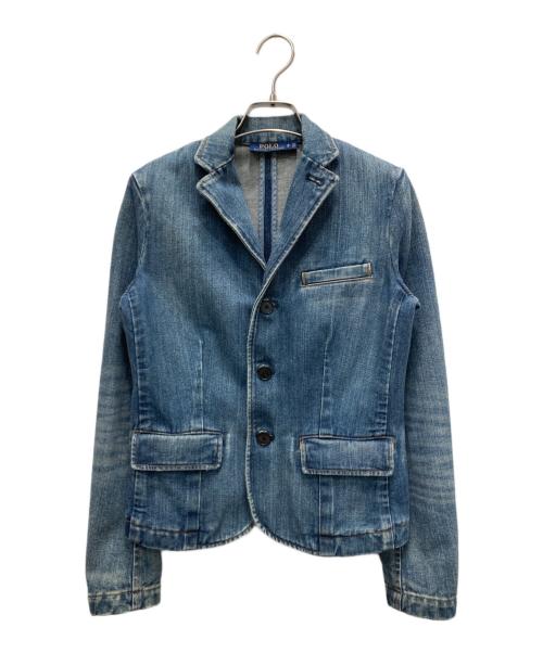 POLO RALPH LAUREN（ポロ・ラルフローレン）POLO RALPH LAUREN (ポロ・ラルフローレン) デニムテーラードジャケット インディゴ サイズ:2の古着・服飾アイテム
