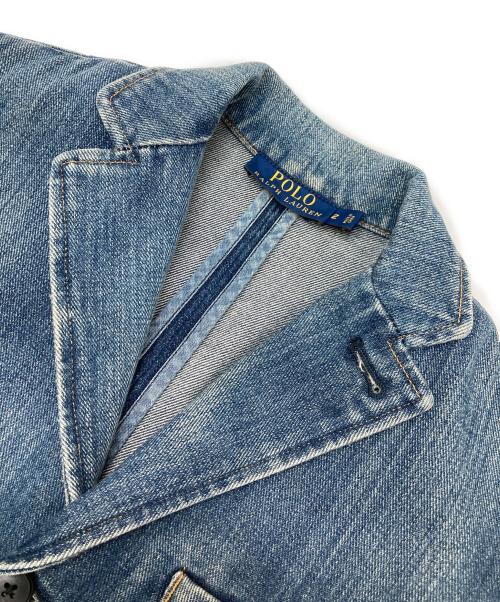 POLO RALPH LAUREN（ポロ・ラルフローレン）POLO RALPH LAUREN (ポロ・ラルフローレン) デニムテーラードジャケット インディゴ サイズ:2の古着・服飾アイテム