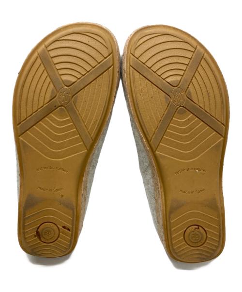 Taos Footwear（タオスフットウェア）Taos Footwear (タオスフットウェア) ウールサンダル アイボリー サイズ:38の古着・服飾アイテム