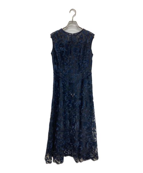 ANAYI（アナイ）ANAYI (アナイ) ホップフラワーレースフレアワンピース ブラック サイズ:38の古着・服飾アイテム