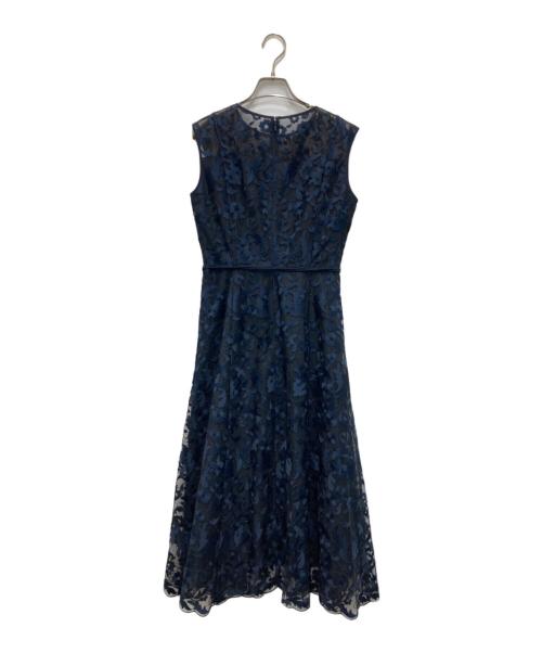 ANAYI（アナイ）ANAYI (アナイ) ホップフラワーレースフレアワンピース ブラック サイズ:38の古着・服飾アイテム