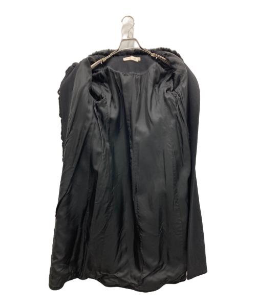 TORY BURCH（トリーバーチ）TORY BURCH (トリーバーチ) ファー付ナポレオンコート ブラック サイズ:2の古着・服飾アイテム