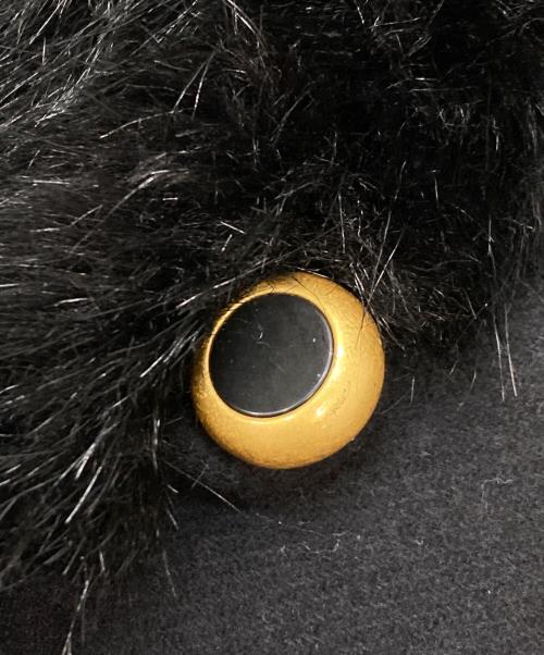 TORY BURCH（トリーバーチ）TORY BURCH (トリーバーチ) ファー付ナポレオンコート ブラック サイズ:2の古着・服飾アイテム