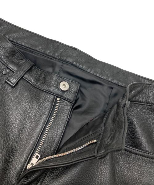 KADOYA（カドヤ）KADOYA (カドヤ) カウレザーパンツ ブラック サイズ:W33の古着・服飾アイテム