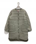 Traditional Weatherwearトラディショナルウェザーウェア）の古着「クリー ロング カラーレス キルティングコート」｜グレー