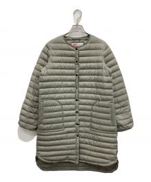 Traditional Weatherwear（トラディショナルウェザーウェア）の古着「クリー ロング カラーレス キルティングコート」｜グレー