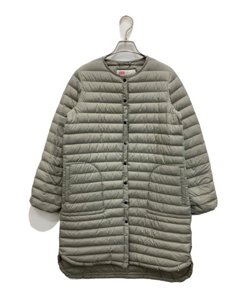 Traditional Weatherwear（トラディショナルウェザーウェア）Traditional Weatherwear (トラディショナルウェザーウェア) クリー ロング カラーレス キルティングコート グレー サイズ:34の古着・服飾アイテム