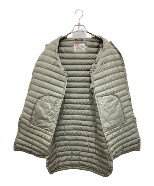 Traditional Weatherwear（トラディショナルウェザーウェア）Traditional Weatherwear (トラディショナルウェザーウェア) クリー ロング カラーレス キルティングコート グレー サイズ:34の古着・服飾アイテム