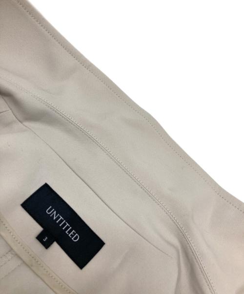 UNTITLED（アンタイトル）UNTITLED (アンタイトル) バックサテン トレンチコート アイボリー サイズ:3の古着・服飾アイテム