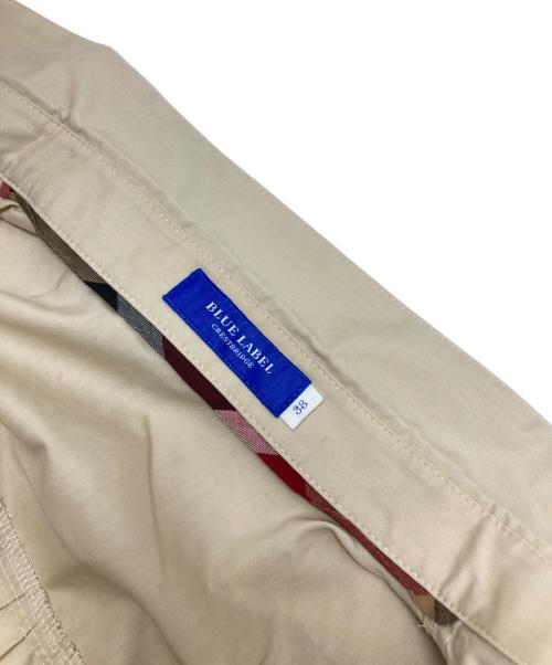 BLUE LABEL CRESTBRIDGE（ブルーレーベルクレストブリッジ）BLUE LABEL CRESTBRIDGE (ブルーレーベルクレストブリッジ) サイドレースシャツワンピース ベージュ サイズ:38の古着・服飾アイテム