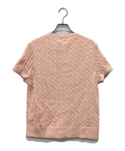 POLO RALPH LAUREN（ポロ・ラルフローレン）POLO RALPH LAUREN (ポロ・ラルフローレン) ケーブルニットカーディガン ピンク サイズ:XL 未使用品の古着・服飾アイテム