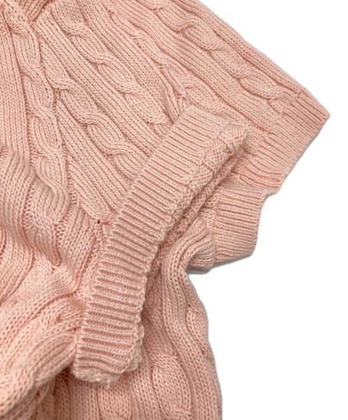 POLO RALPH LAUREN（ポロ・ラルフローレン）POLO RALPH LAUREN (ポロ・ラルフローレン) ケーブルニットカーディガン ピンク サイズ:XL 未使用品の古着・服飾アイテム