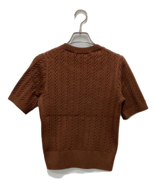ARPEGE STORY（アルページュストーリー）Arpege story (アルページュストーリー) ケーブルアンサンブルカーディガン ブラウン サイズ:2 未使用品の古着・服飾アイテム