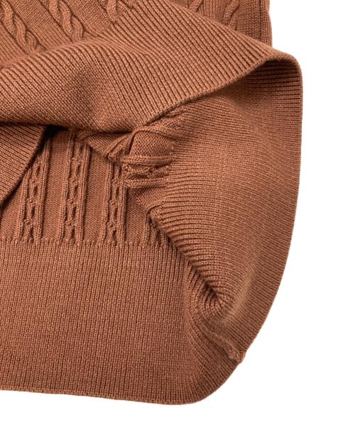 ARPEGE STORY（アルページュストーリー）Arpege story (アルページュストーリー) ケーブルアンサンブルカーディガン ブラウン サイズ:2 未使用品の古着・服飾アイテム