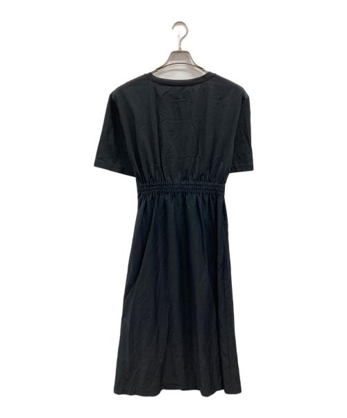 BLUE LABEL CRESTBRIDGE（ブルーレーベルクレストブリッジ）BLUE LABEL CRESTBRIDGE (ブルーレーベルクレストブリッジ) チェック切替半袖ワンピース ブラック サイズ:38の古着・服飾アイテム