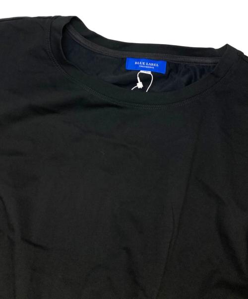 BLUE LABEL CRESTBRIDGE（ブルーレーベルクレストブリッジ）BLUE LABEL CRESTBRIDGE (ブルーレーベルクレストブリッジ) チェック切替半袖ワンピース ブラック サイズ:38の古着・服飾アイテム