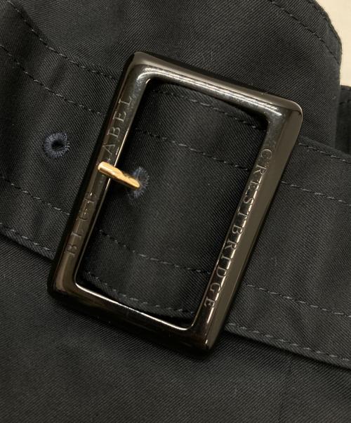 BLUE LABEL CRESTBRIDGE（ブルーレーベルクレストブリッジ）BLUE LABEL CRESTBRIDGE (ブルーレーベルクレストブリッジ) チェック切替ロングスカート ブラック サイズ:38の古着・服飾アイテム