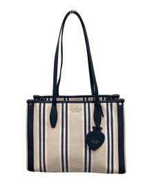Kate Spade（ケイトスペード）の古着「マーケット ミディアム トートバッグ」｜ベージュ×ネイビー