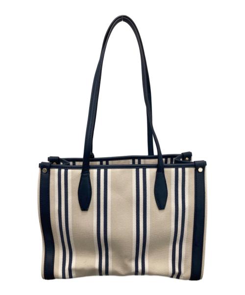 Kate Spade（ケイトスペード）Kate Spade (ケイトスペード) マーケット ミディアム トートバッグ ベージュ×ネイビーの古着・服飾アイテム
