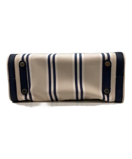 Kate Spade（ケイトスペード）Kate Spade (ケイトスペード) マーケット ミディアム トートバッグ ベージュ×ネイビーの古着・服飾アイテム